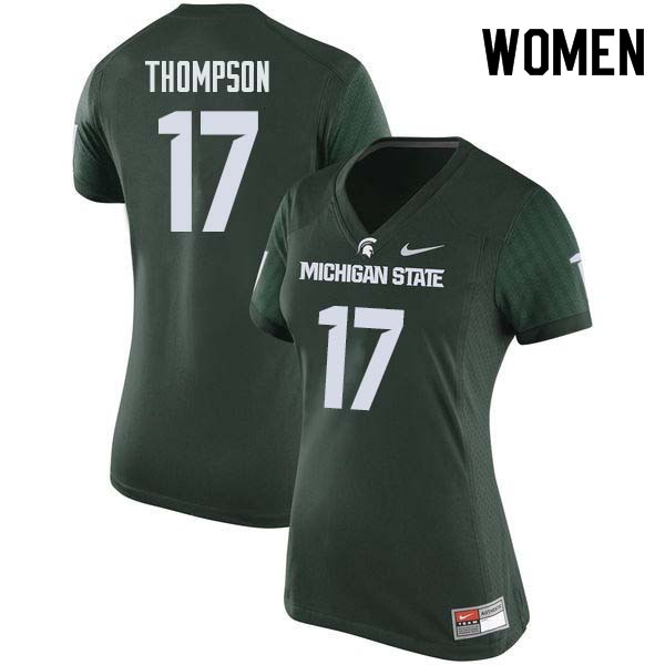 Women #17 Tyriq Thompson Michigan State College Football Jerseys Sale-Green